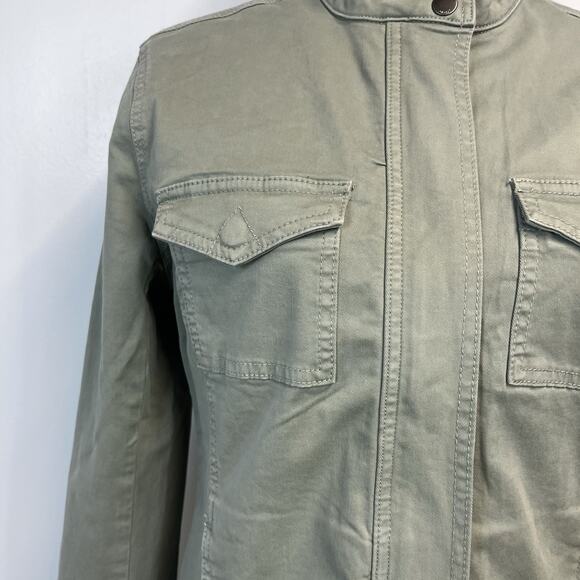 Liverpool Moss Green Harpere Trucker Jacket size Medium Stretch Pockets Casual - Picture 4 of 10